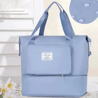 Bolsas de viaje para almacenamiento de ropa, bolso de mano portátil de nailon de gran capacidad, resistente al agua, bandolera de viaje, Unisex