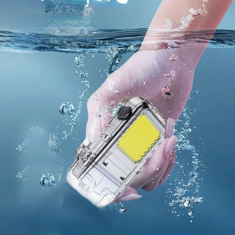 Outdoor Waterproof and Windproof Double Arc Lighter Flashlight USB Rechargeable Lighter Camping Lighting Tool Men\'s Gift