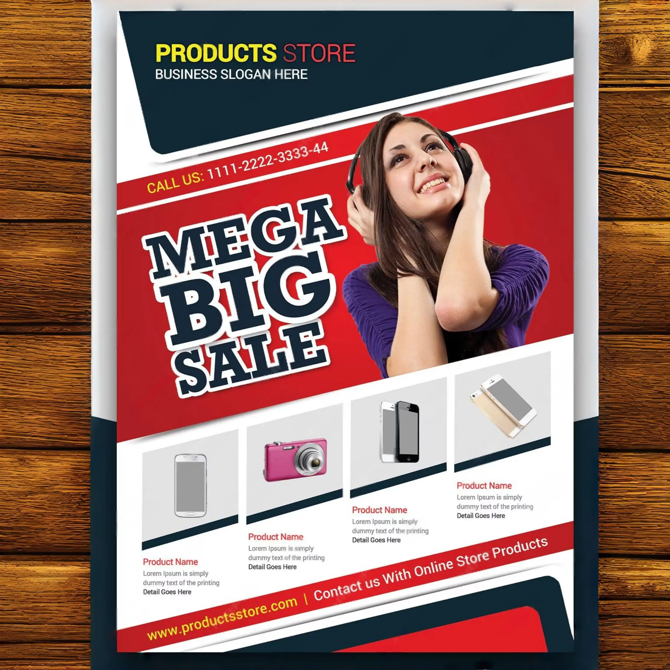 100Pcs Custom A4 Flyers Printing Service Personalized Promotional Leaflets Cheap Business Marketing Advertising Supplies