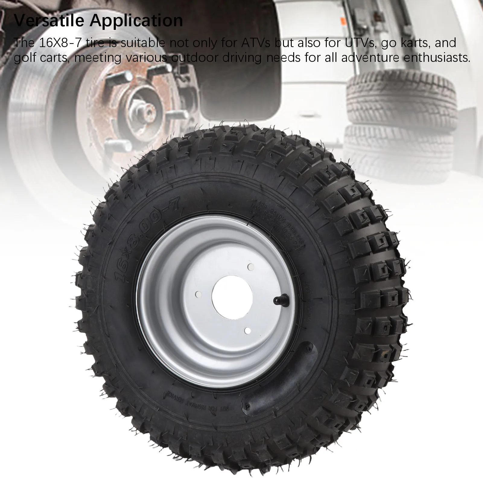 ATV UTV الإطارات ثقب برهان ممتاز الطريق قبضة 6PR 16X8-7 الإطارات مع حافة استبدال 7 بوصة لعربة حديقة جزازة العشب #6