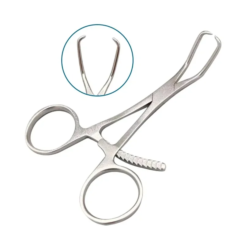 

GREATLH 95mm Bone Reduction Forceps with Pointed Orthopedic Bone Forceps Pet Orthopedic Surgical Instrument Stainless Steel