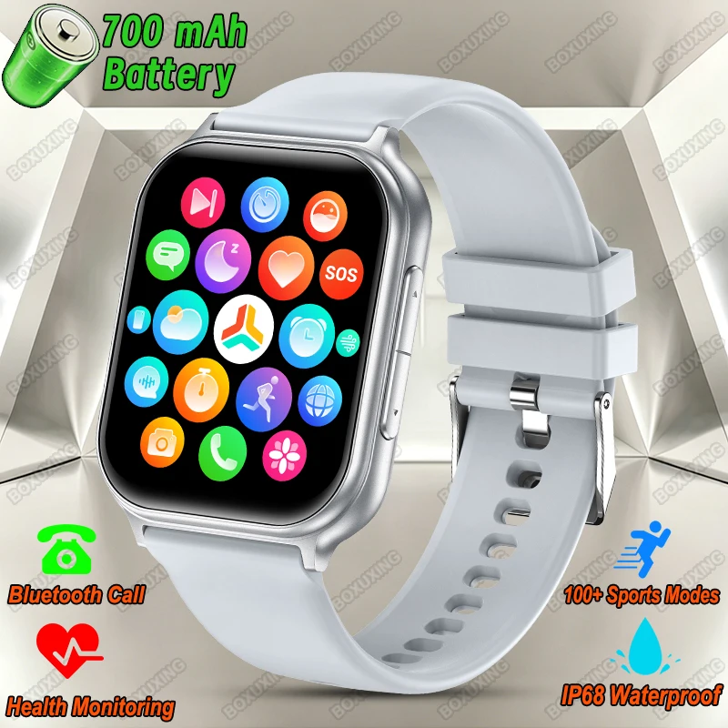 2026 New Smart Watch Men Women Heart Rate 1.83 Inch AMOLED Screen Waterproof Bluetooth Call Sports Smart Watches For iOS Android