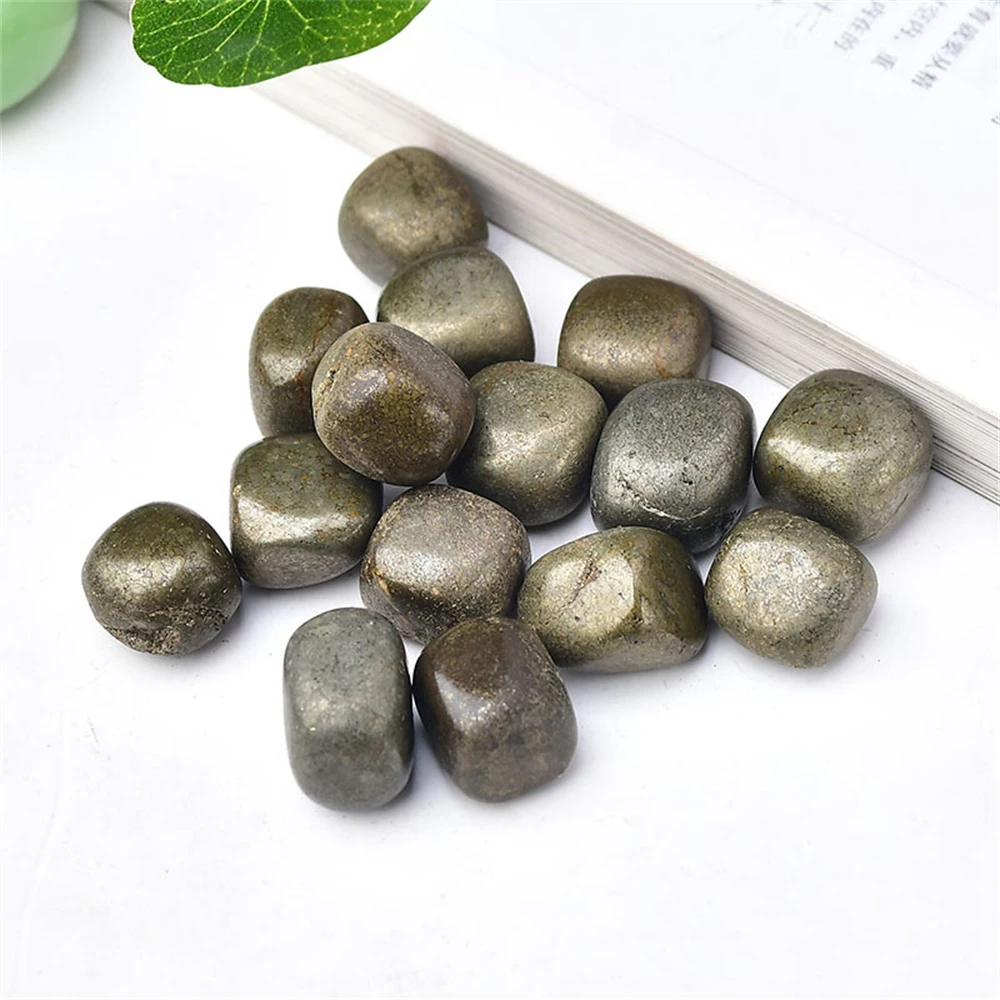 Natural Pyrite Crystal Globe Pyrite Rolling Stone Tumbled Bulk Mineral Specime Gemstones Home Aquarium Decoration