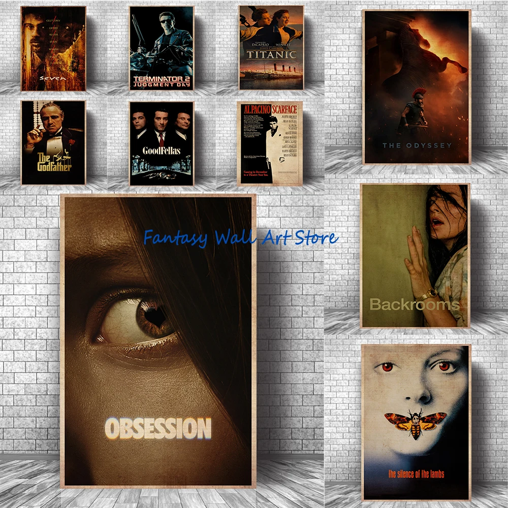 Hot Classic Action Horror Fiction Movie Posters Vintage Film Covers Aesthetic Wall Decor Canvas Printing Home Room Wall Pictures