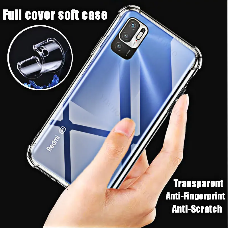 Soft Silicone Shockproof Clear Case for Xiaomi Redmi Note 10 5G TPU Transparent Covers Shell for Redmi Note 10 5g 6.5\