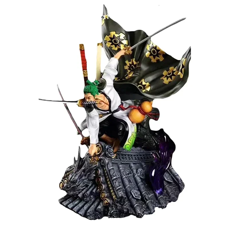 One Piece Figure GK Kimono Roronoa Zoro Pvc Model Anime Collection Toy Over Size KO Exquisite Quality Desktop Decoration