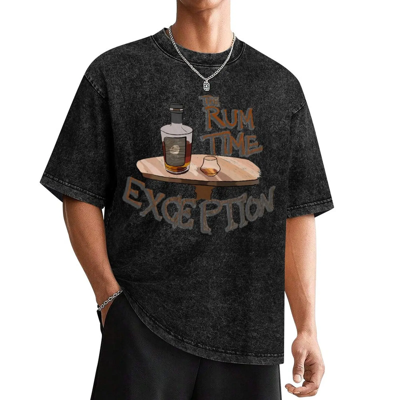 The Rum Time Exception T-Shirt customs design your own oversized graphic tee summer tops street wear men clothing