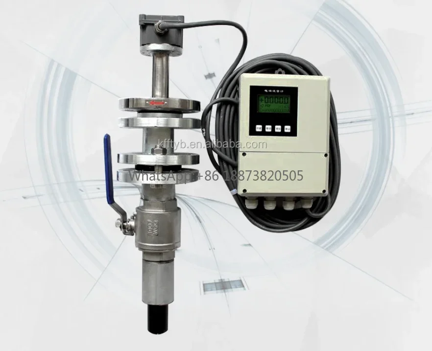 Stainless Steel Variable Area Water Flowmeters Portable Insertion Electromagnetic Flow Meter