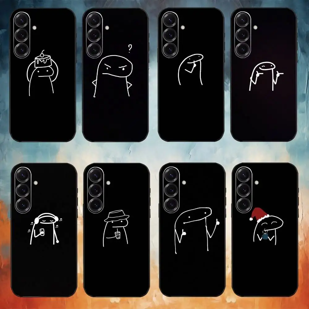 

S-Stickerman F-Flork Funny Phone Case For Samsung Galaxy A91,80,73,72 ,71,53,52,32 ,31,22,21s,20,Soft Black Case
