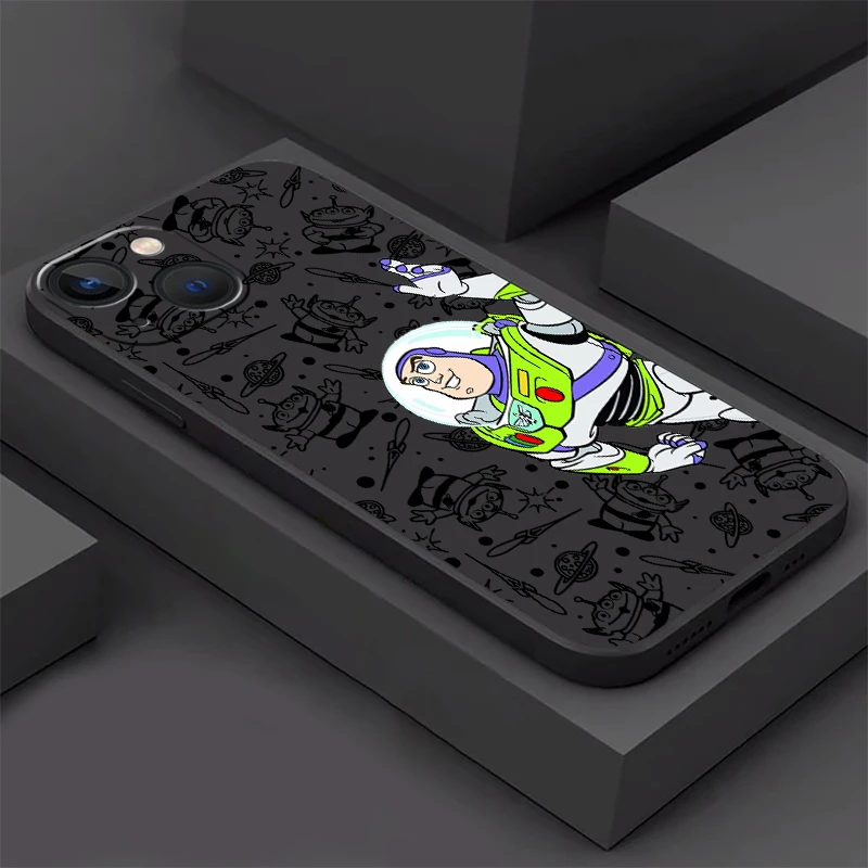 Disney Toy Story Case For Apple iPhone 16 15 14 11 13 12 Pro X XR XS Max 16Pro Black Soft Phone Coque