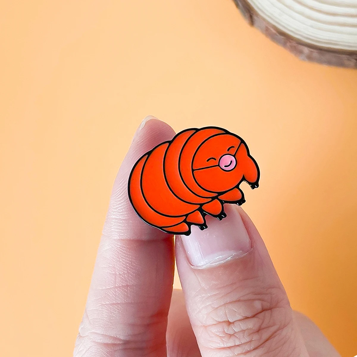 Catuni Cute Tardigrade Microbes Pin Enamel Brooch Biology Water Bear Lanyard Lapel Backpack Badge Gift for Student Unisex