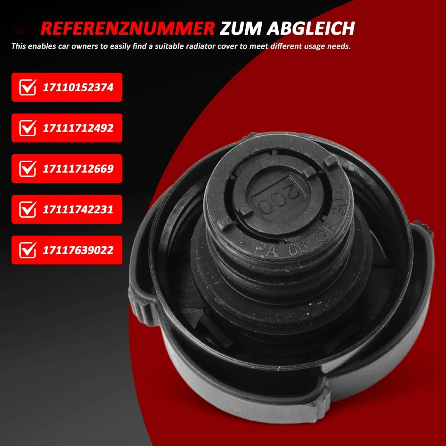 17111742231 Car Radiator Tank Cover 1982-2018 For BMW 3 5 6 7 8 Series E30 E36 E46 E34 E39 E60 E61 E63 E64 E38 E66 E31 E83 E53