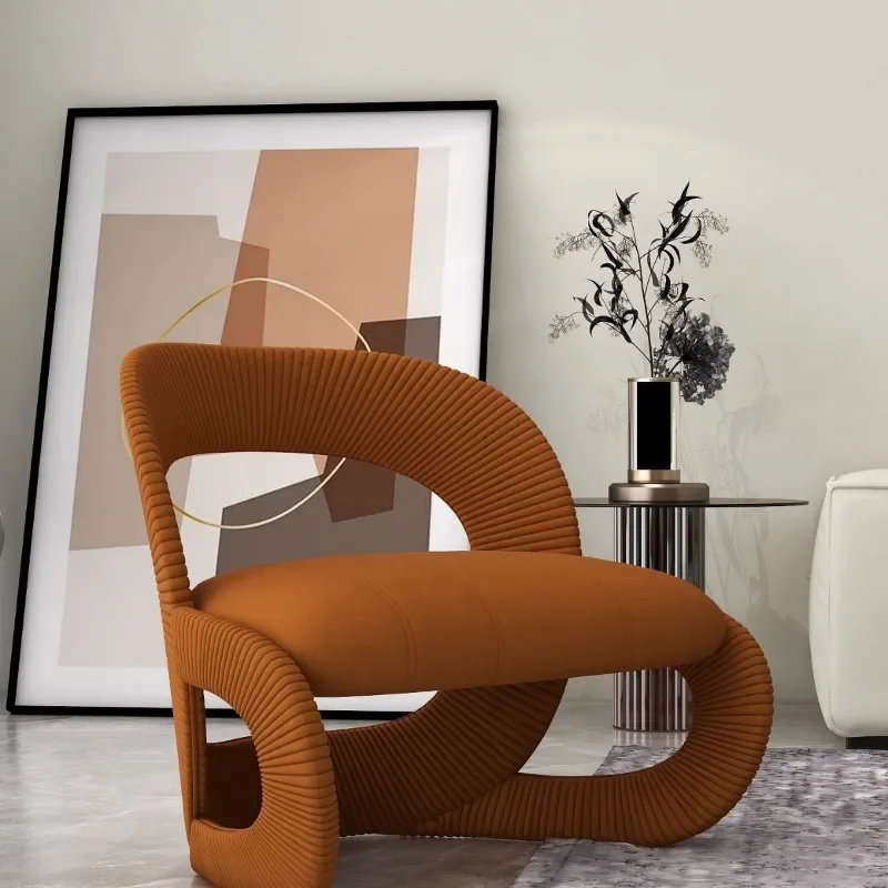 Modern style single sofa chair, living room small apartment single sofa combination, hotel lobby creative balcony single chair