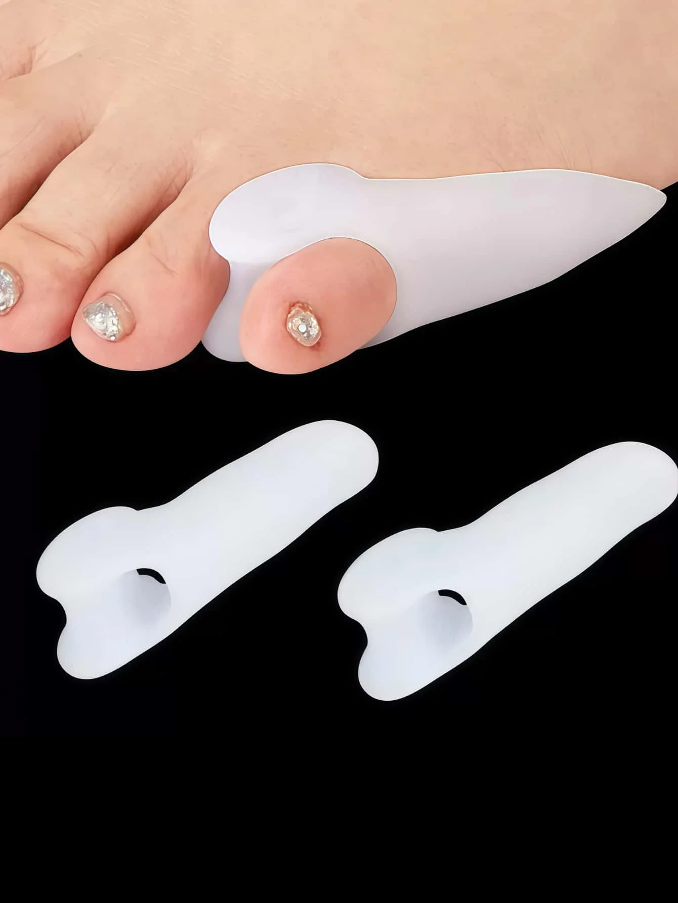 1Sebs Material Little Toe Protectors (Designed Specifically for Little Toes) - Toe Protectors for Men and Women, Prevent Overlapping, Perfect for Nighttime and Home Use, and Should Be Replaced Regularly!