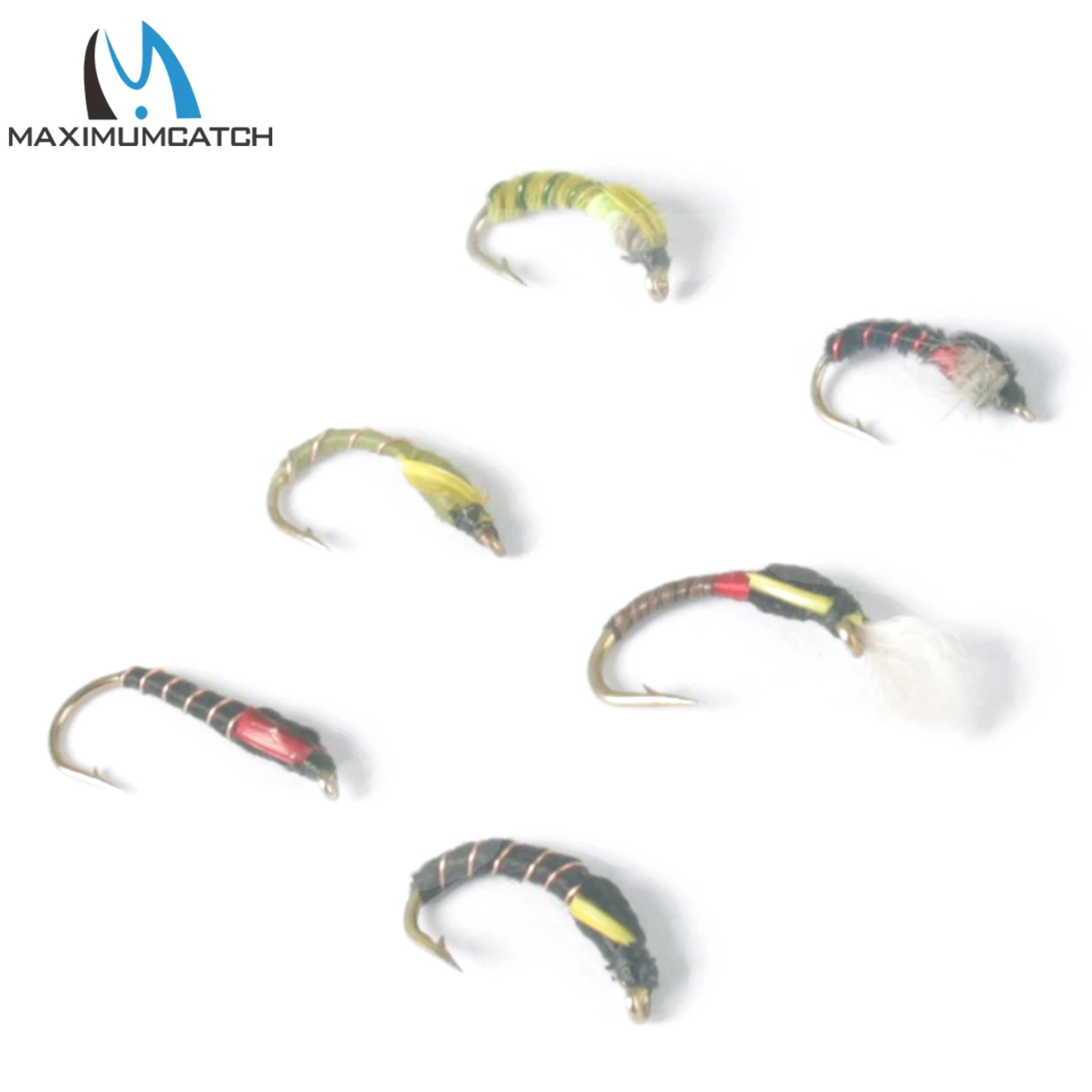 Maximumcatch 12pc Assorted Epoxy Nymph Flies Chironomid Midge Pupa Grayling Trout Fish #8 #10 #12 Fishing Bait Artificial Lures