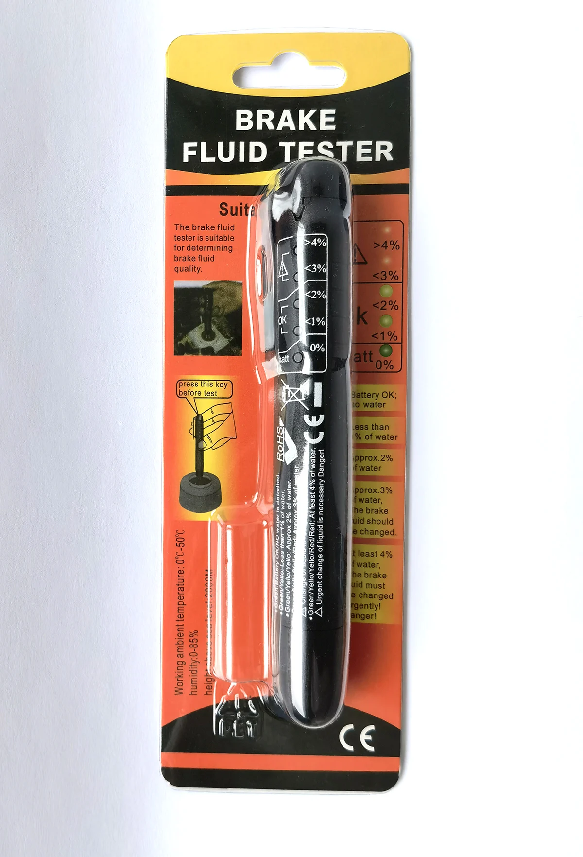 Remvloeistoftester Met 5 Led-Indicatoren Auto Remdiagnostisch Testgereedschap Hydraulische Vloeistof Vloeibare Olie Vochtanalysator Auto