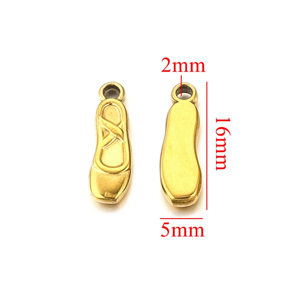 10Pcs Stainless Steel Gold-plated Small Charm Sun Flower Pendants