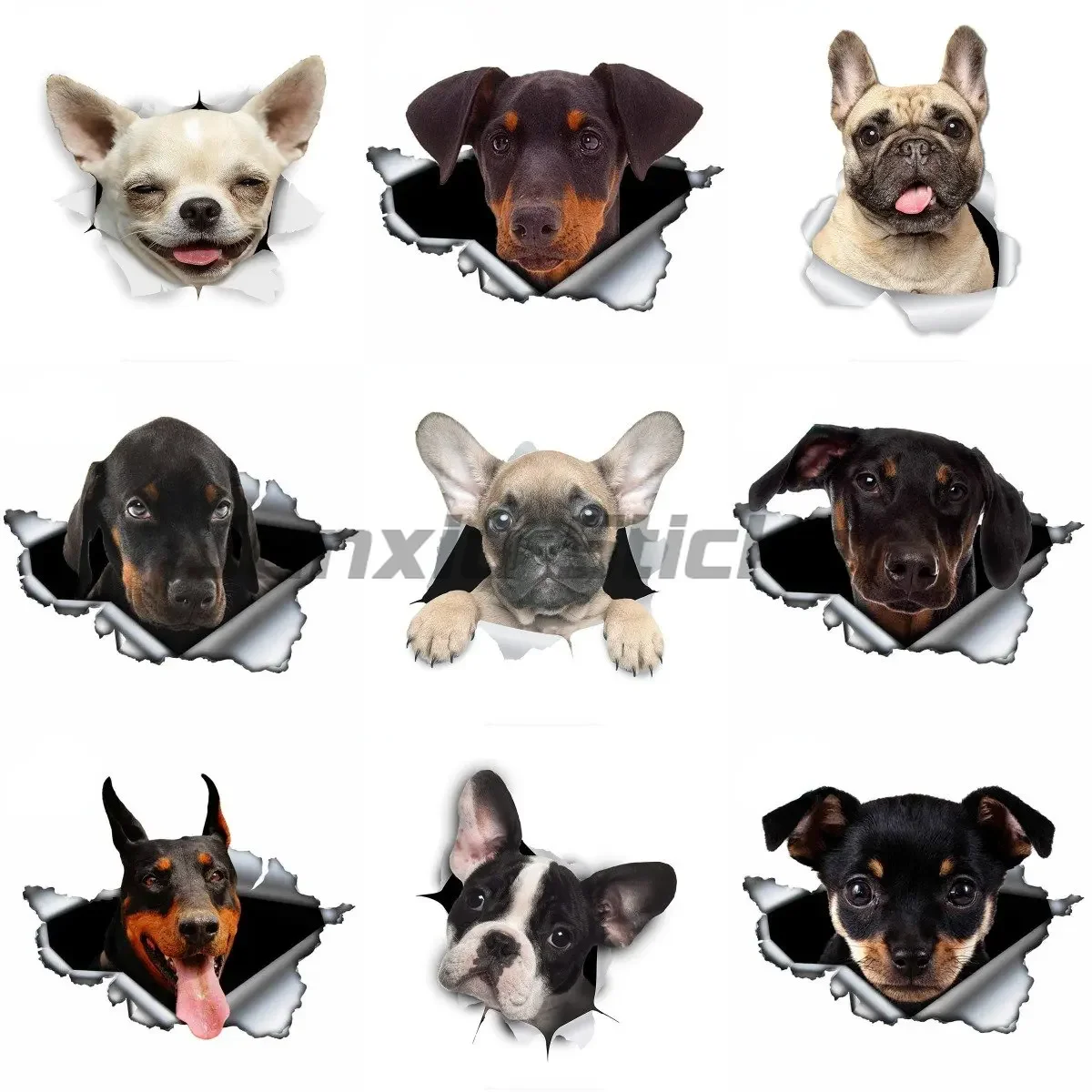 

3D Dog German Shepherd Puppy Car kayak Sticker Automobile Motorcycles Exterior Accessories PCV Decals