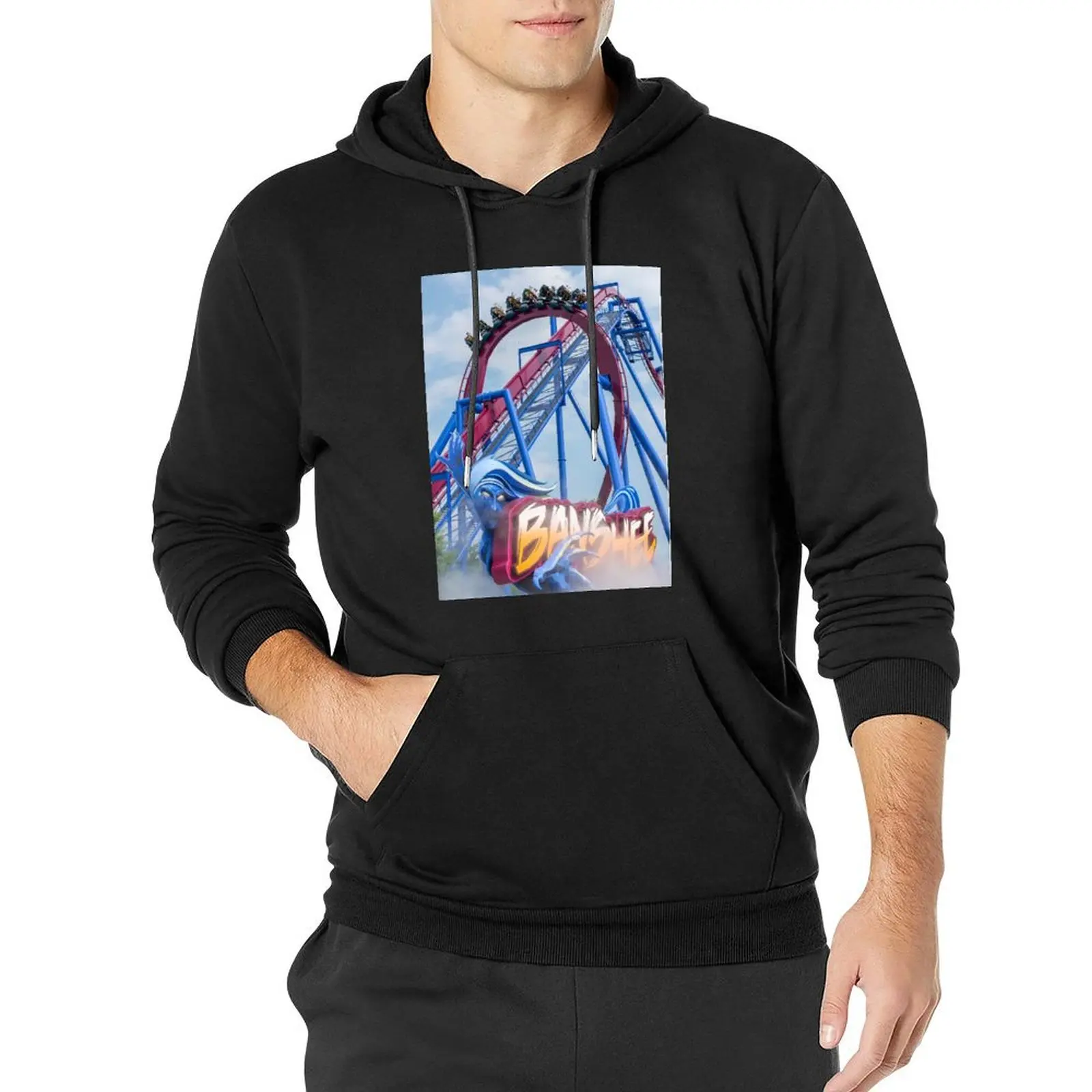 Banshee Roller Coaster Pullover Hoodie men's clothing streetwear men new hooded tee