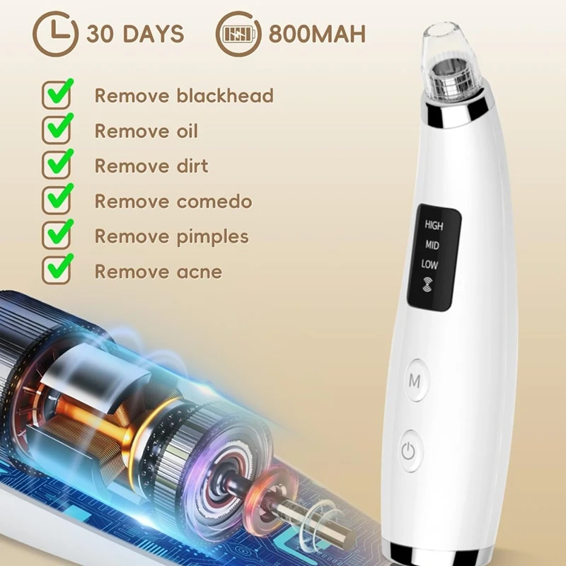 เครื่องดูดฝุ่นกําจัดสิวหัวดํารูขุมขนบนใบหน้า - เครื่องทําความสะอาดใบหน้าและเครื่องดูดสิวหัวดํา ชุดสูญญากาศรูขุมขนสําหรับผู้หญิงและผู้ชาย HOT!