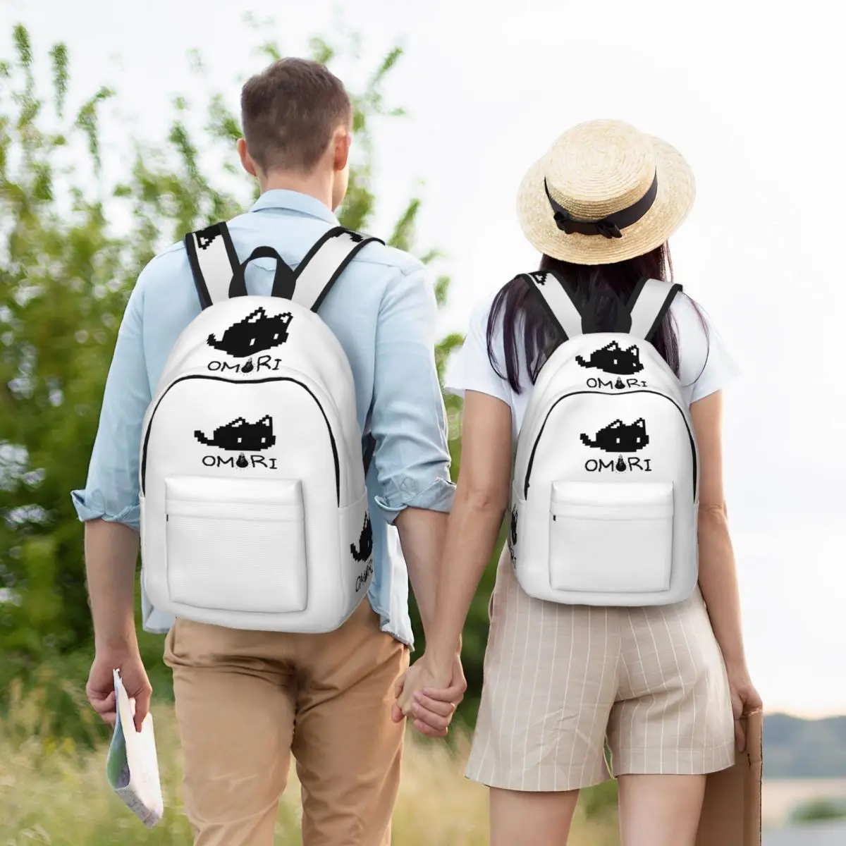 Omori-Cat Game Mochila Leve para Homens e Mulheres, Bolsa de Ombro para Computador Portátil, Mochila para Viagem, Escola Secundária, Caminhada, Viagem, Adolescente