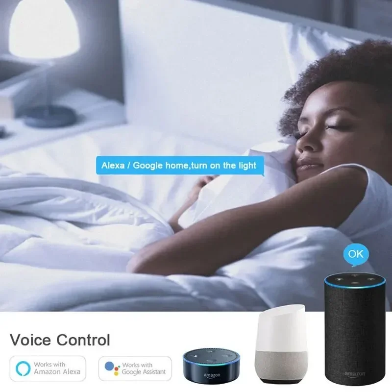 E27 9W WiFi Bohlam LED Pintar Dapat Diredupkan Lampu RGBCW Kontrol Suara Kompatibel dengan Alexa Google Home 100-240V