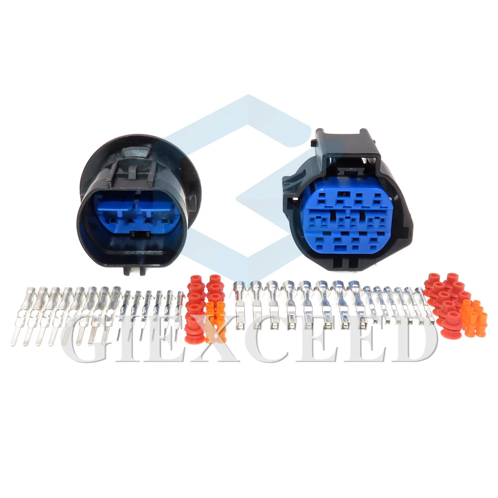 ミニチュア電気ワイヤコネクタ,14ピン,防水,車の部品,ドックワイヤ,1セット