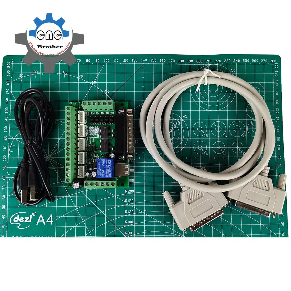 Macchina per incidere MACH3 scheda di controllo CNC 5 assi, con fotoaccoppiatore, Controller di azionamento del motore, con porta parallela a 25 Pin