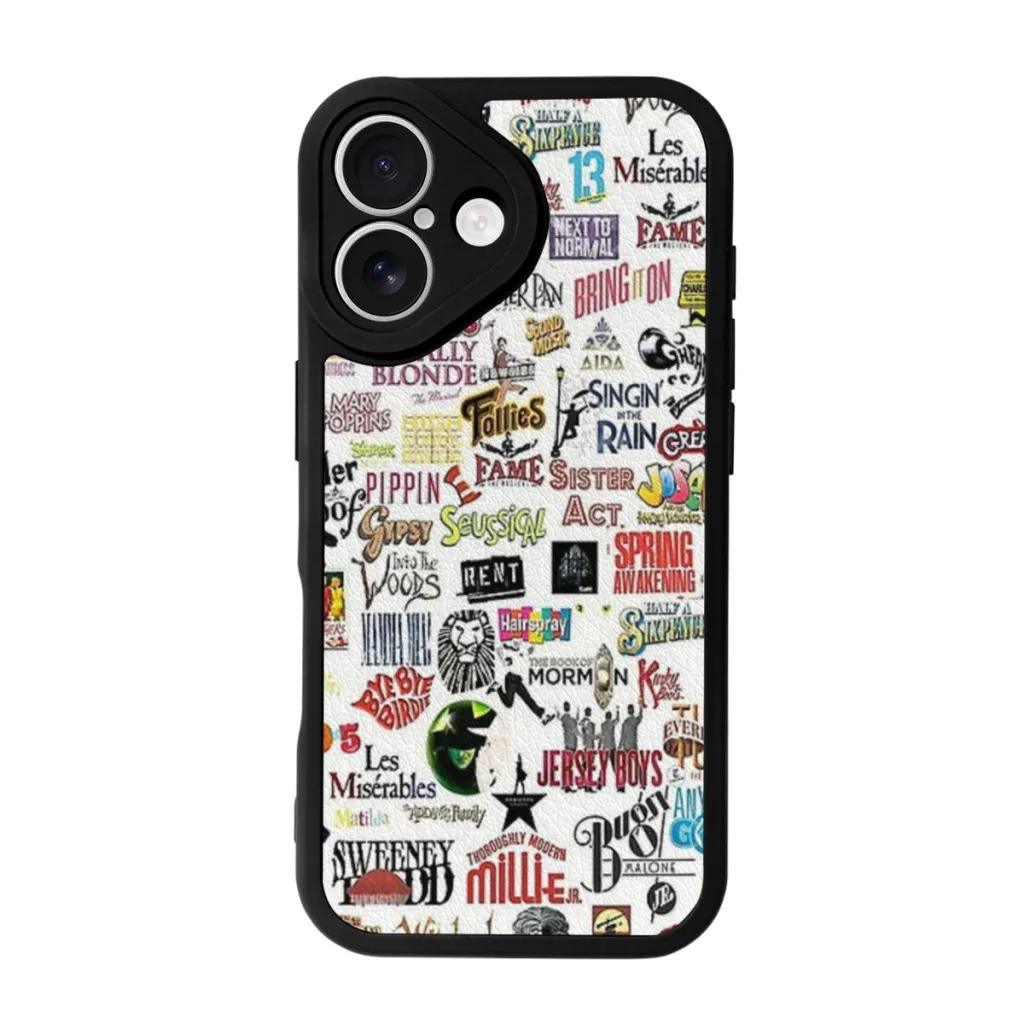 Phone Case For iPhone 16 Pro Max Plus Silicone Skin Case Musical Logos Collage