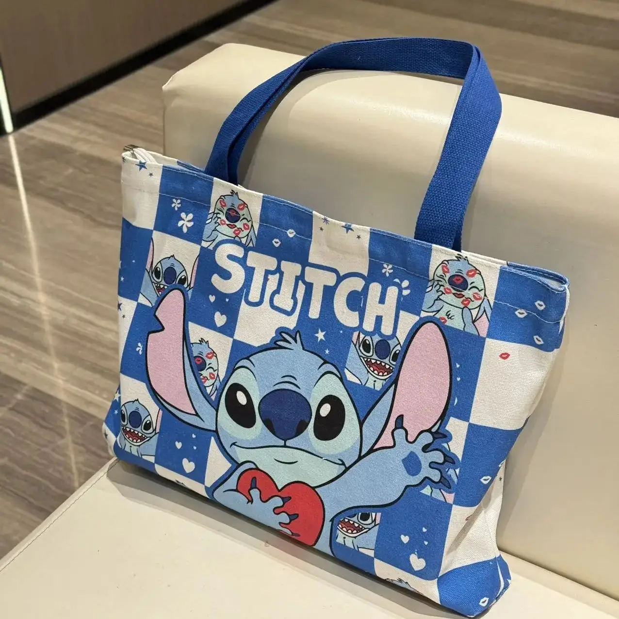 

New Stitch Large Canvas Bag Casual Student Shoulder Bag Female Cartoon Shopping HandBag Stitch Crossbody Bags Tote Bag Gift