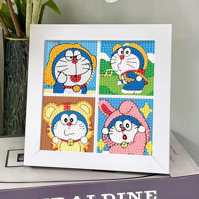15*15cm Diamond Painting Cartoon Blue Fatso Handiwork  Sticking Drill Embroider Decoration Draw Can help develop hands-on skills