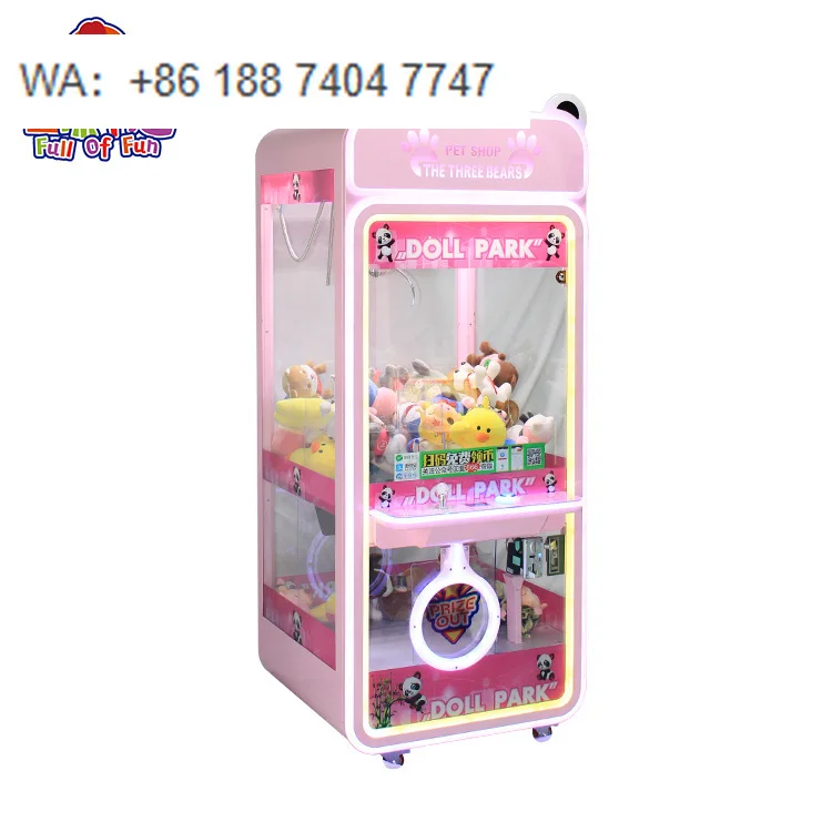 

Wholesale Custom Coin Operated Toy Vending Arcade Claw Crane Machine Cheap Bill Operation Doll Claw Machine With Bill Acceptor
