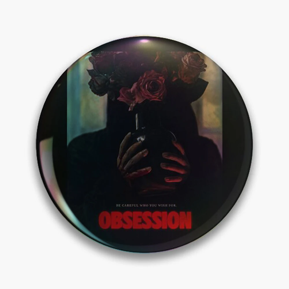 Obsession Movie Pin Holographic Star Heart Pin Brooches Laminated Button Fashion Accessory