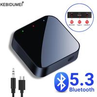 Bluetooth 5.3 Receiver Transmitter 3.5mm Aux HiFi Stereo Music Wireless Audio Adapter for Car Kit Speakers Headphones TV