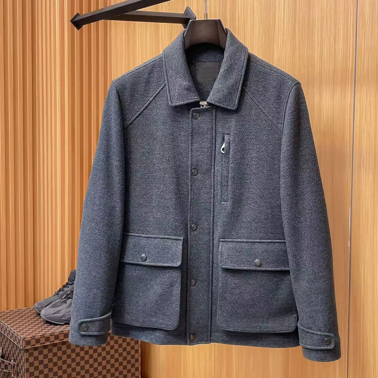 

LP 25aw Повседневная куртка-стойка с двойным карманом Мужская куртка 1940 г.