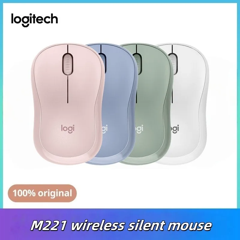

Logitech M221 Wireless Silent Mouse with Four Color Fresh Appearance and Silent Operation Enjoy Smooth Wireless Office