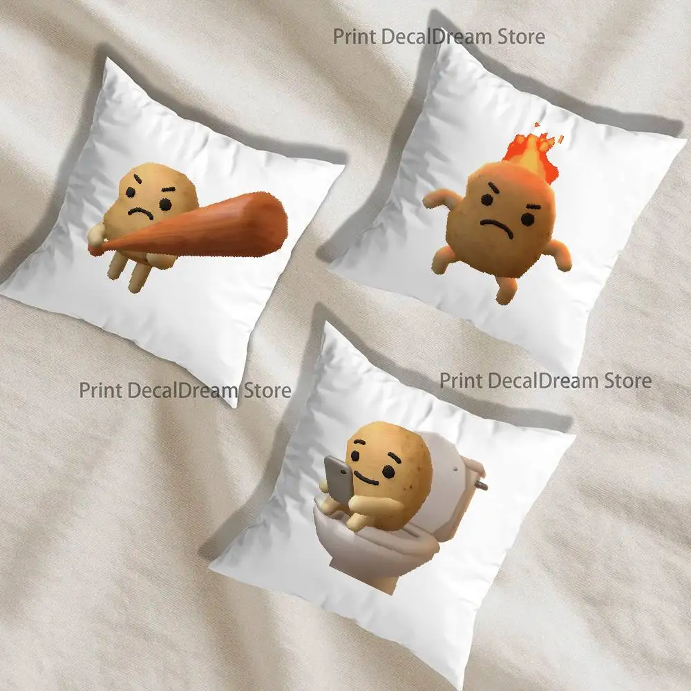 Cute T-Tuktak Potato Pillow Case Ultra Soft Skin Friendly Fabric Cloud Like Comfort & Concealed Zipper