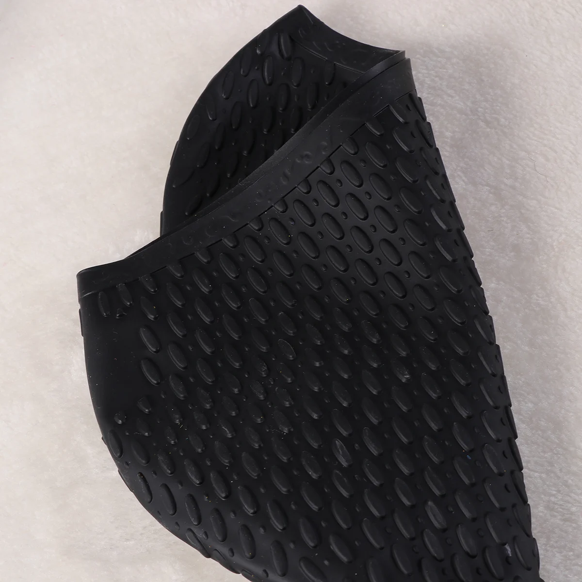 

Swimming Cap Waterproof Silicone Black Large Size Water Drop Pattern Soft Pressure-Free Keeps Warm for Winter Unisex Swimming
