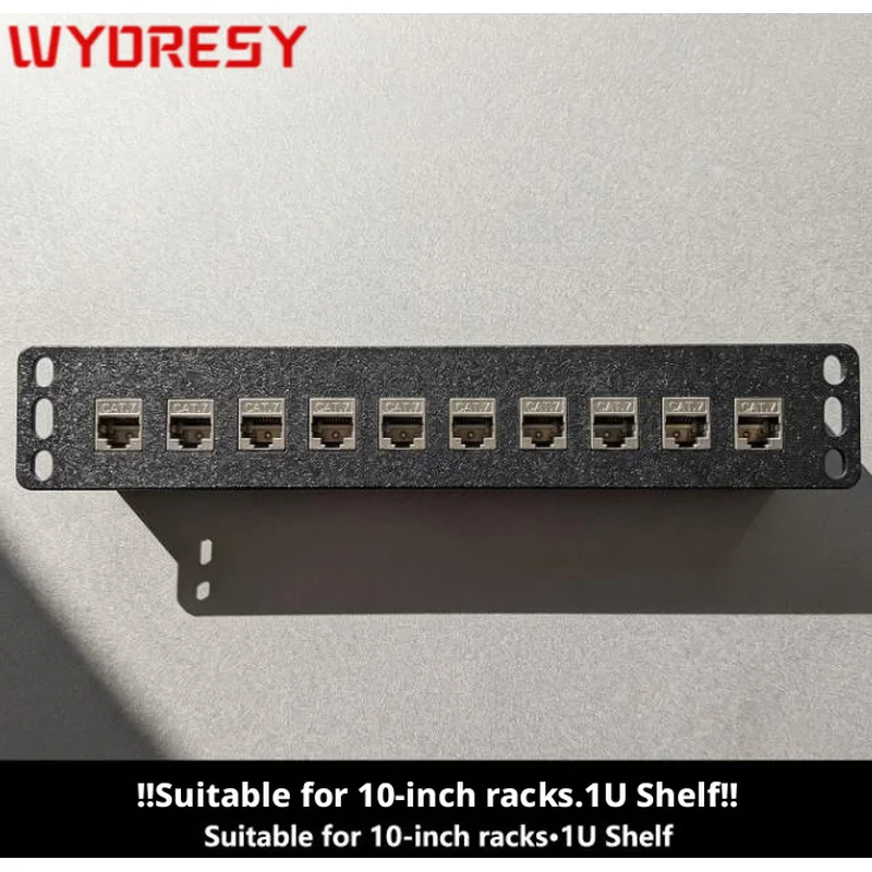 Panel Unit Tray Stand For 10 Inch 1U (CAT7 Trapezoidal Jack Patch Panel) Good Airflow Design Home Office Desktop Organization