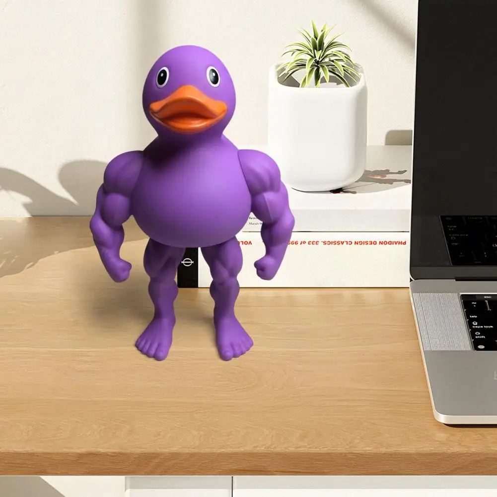 Fitness Lovers Gift Muscle Duck Figurine Gym Bro Statue 3d Printed Duck Decor Funny Fitness Lover Gift Unique Ornament Muscle