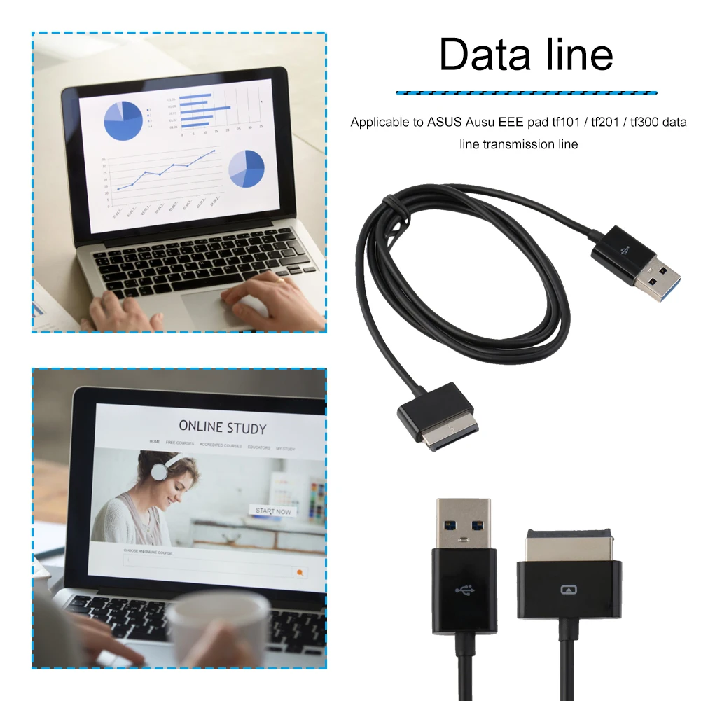 USB Charger Cable for ASUS Eee Pad TF101/TF201/TF300 Data Transfer Cable For Transformer TF101 TF201 Tablet Charging Cable