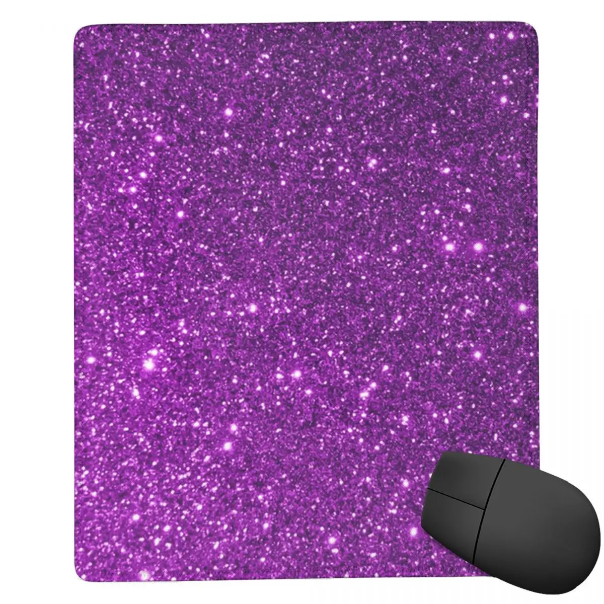 

Purple Sparkly Glitter 7x9 in 22x18 cm Mouse Pad Computer KeyboardMouse MatGamer PC Laptop Desk Mat OfficeAccessories Table Mats