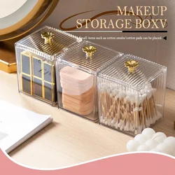 Makeup Cotton Pad Storage Box for Cotton Swab Rod Cosmetics Jewelry Bathroom Container Lipstick Organizer Box Multifunction