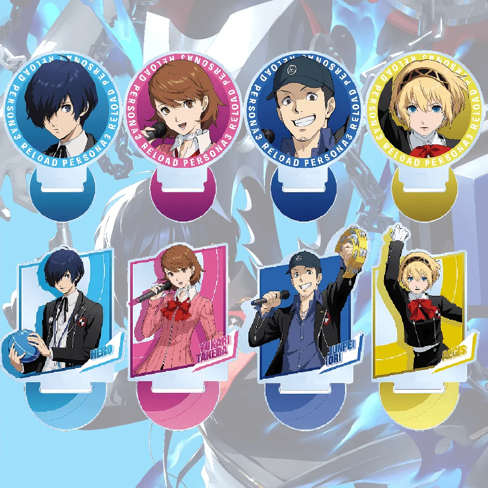 Persona 3 Reload, Makoto Yuki, Aigis Yukari, Figura de Anime de 10 cm, Soporte Acrílico, Llavero, Decoración de Escritorio, Regalo Coleccionable