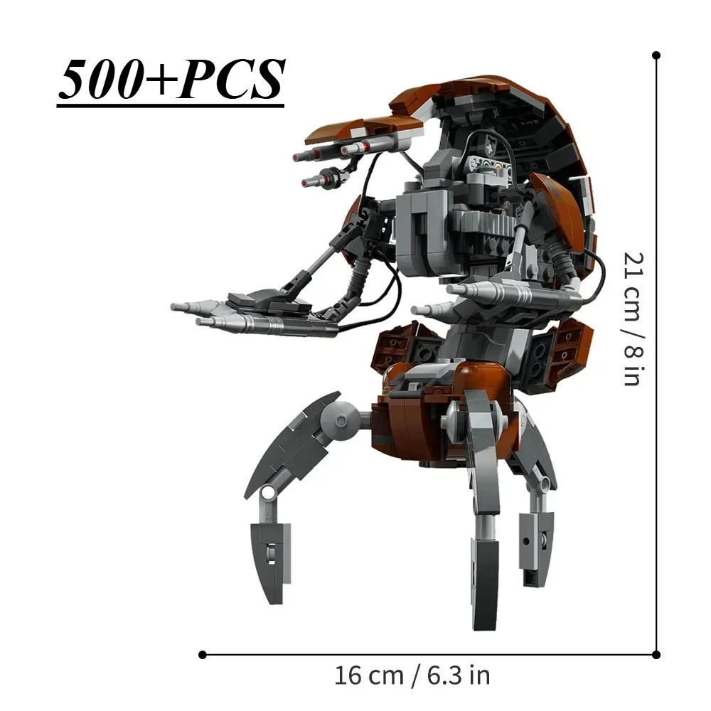 

Hot Toys Starfighters Spcaeship Buildable Droideka Model Building Blocks Bricks Gifts Adults Compatible 75381 Particles Kids