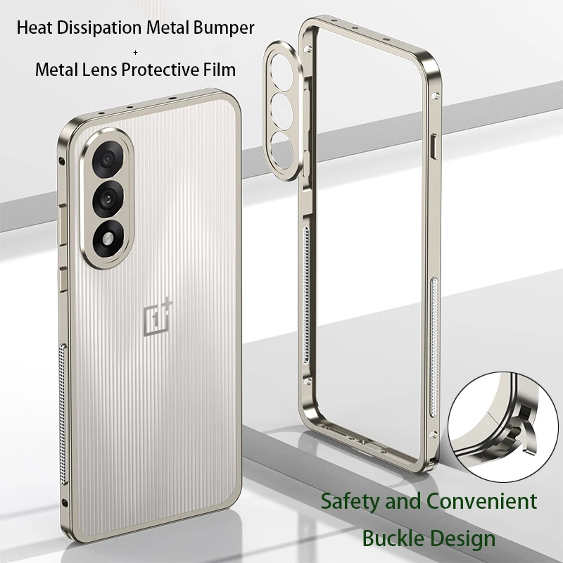 

Охлаждающий бампер из алюминиевого сплава, чехол для Oneplus ACE 1 +ace 5, ультра-металлическая защитная пленка для камеры, жесткие задние бамперы