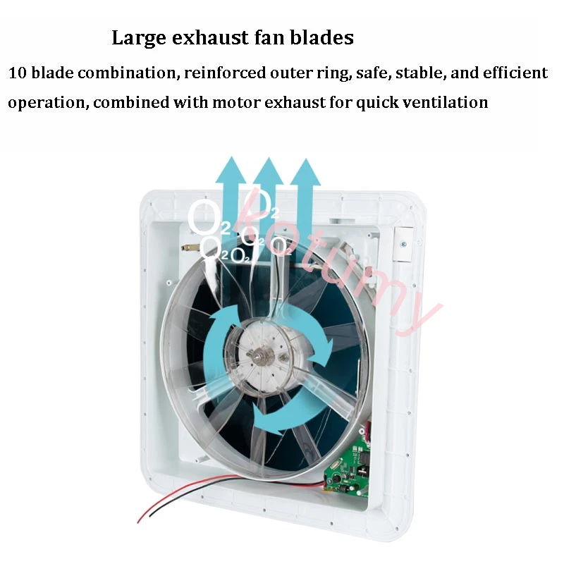 Imagem -03 - Telhado Clarabóia Motorhomes Ventilador de Exaustor Ventilação Ventilador de Dissipação de Calor Aço Inoxidável Insect Net rv