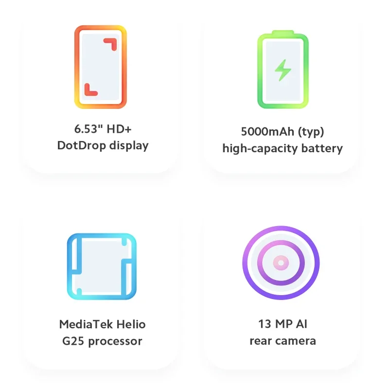 Xiaomi-Redmi 9A Smartphone, 64GB, 128GB, Celular, 5000mAh, 6,53 ", MTK Helio G25 Octa Core, 13MP, 4G, Rom Global