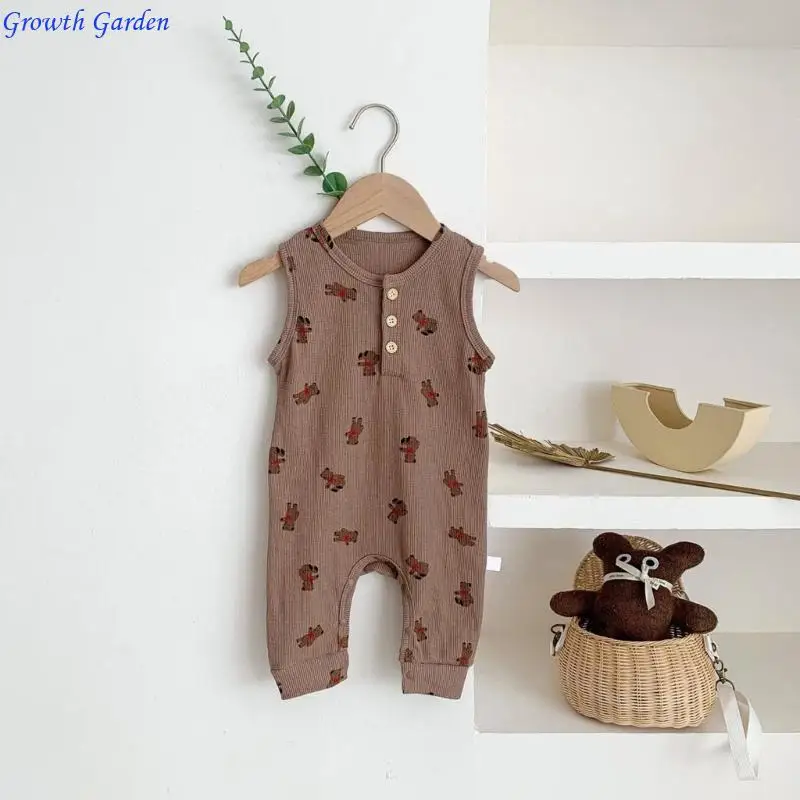 

Newborn Outfit Pullover Jumpsuit Skin Friendly Baby Summer Bodysuit Coveralls E65D