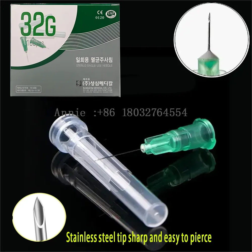 Box-packed 100pcs Tattoo Needl-es 30G 4/13/25mm 32G 4/13 mm 34G Disposable Needle Eyelid Tool Parts Painless BEAUTY TOOLS